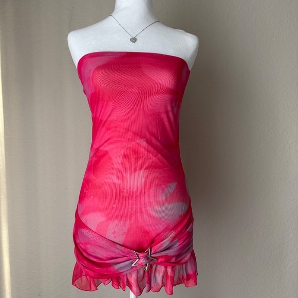 Peppermayo Strapless Pink Dress - Picture 2 of 9